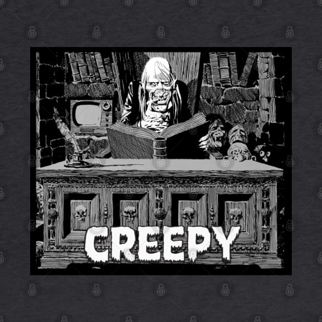 Uncle Creepy B&W by The Marty Show